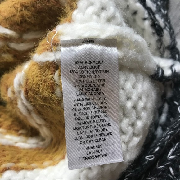 NWT Caslon V-Neck Mixed Texture Grey/Dusty Rose/Mustard/Cream 2XL - Picture 4 of 9